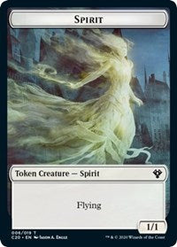 Spirit // Treasure Double-sided Token [Commander 2020 Tokens] | Mindsight Gaming