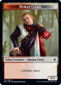 Human Cleric // Food (17) Double-sided Token [Throne of Eldraine Tokens] | Mindsight Gaming