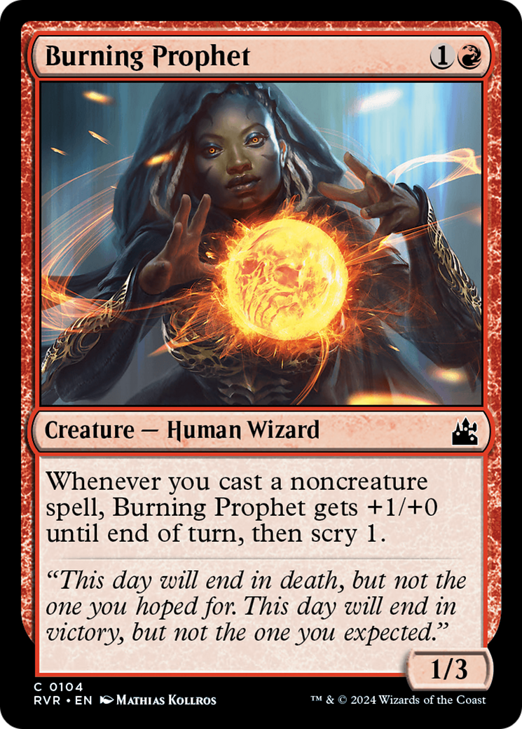 Burning Prophet [Ravnica Remastered] | Mindsight Gaming