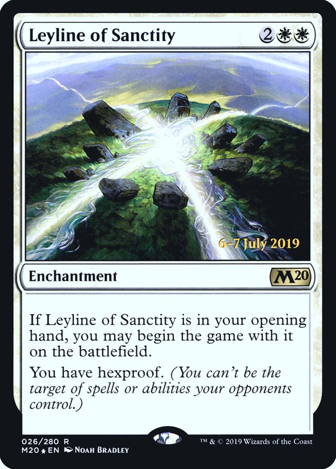 Leyline of Sanctity  [Core Set 2020 Prerelease Promos] | Mindsight Gaming