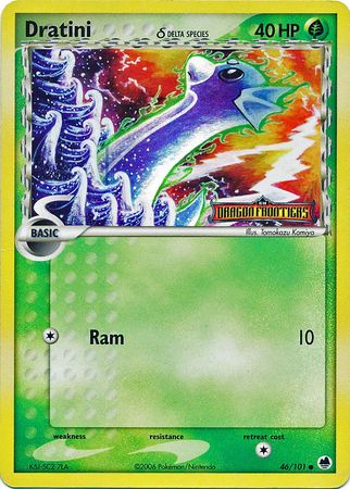 Dratini (46/101) (Delta Species) (Stamped) [EX: Dragon Frontiers] | Mindsight Gaming