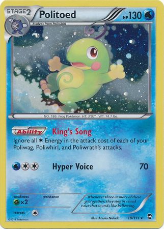 Politoed (18/111) (Cosmos Holo) [XY: Furious Fists] | Mindsight Gaming