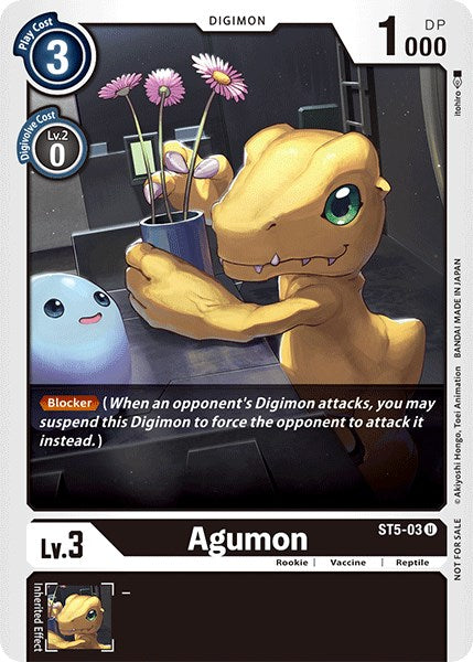 Agumon [ST5-03] (Official Tournament Pack Vol.3) [Starter Deck: Machine Black Promos] | Mindsight Gaming