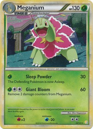 Meganium (26/123) (Cracked Ice Holo) [HeartGold & SoulSilver: Base Set] | Mindsight Gaming