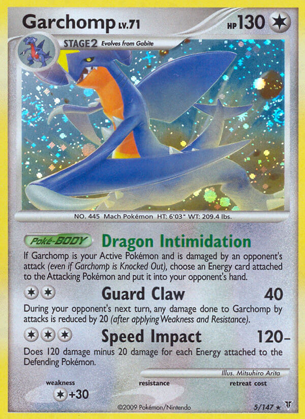 Garchomp (5/147) (Cracked Ice Holo) (Theme Deck Exclusive) [Platinum: Supreme Victors] | Mindsight Gaming