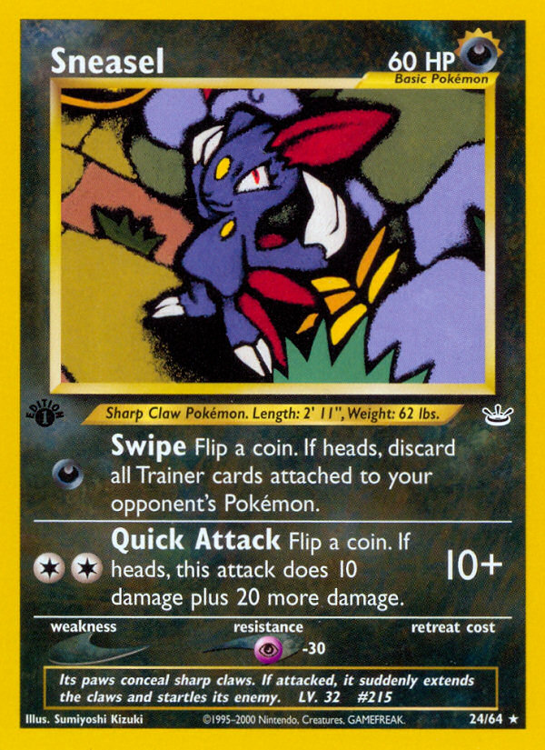 Sneasel (24/64) [Neo Revelation 1st Edition] | Mindsight Gaming