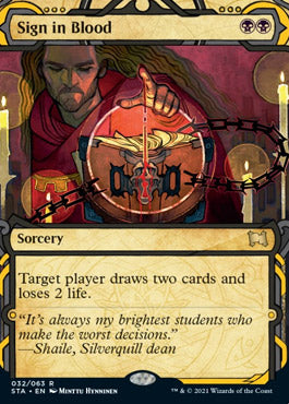 Sign in Blood (Etched Foil) [Strixhaven Mystical Archive] | Mindsight Gaming