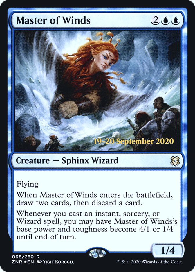 Master of Winds  [Zendikar Rising Prerelease Promos] | Mindsight Gaming