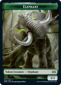 Elephant // Marit Lage Double-sided Token [Double Masters Tokens] | Mindsight Gaming