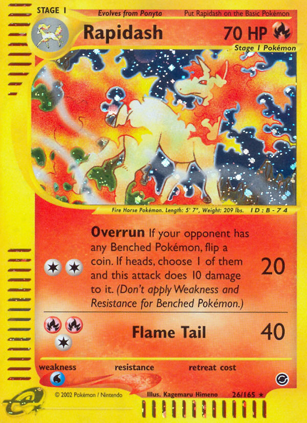 Rapidash (26/165) [Expedition: Base Set] | Mindsight Gaming