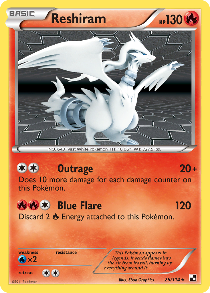 Reshiram (26/114) [Black & White: Base Set] | Mindsight Gaming