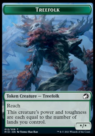 Treefolk Token [Innistrad: Midnight Hunt Tokens] | Mindsight Gaming