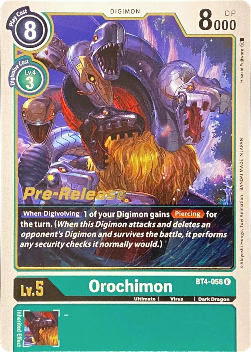 Orochimon [BT4-058] [Great Legend Pre-Release Promos] | Mindsight Gaming