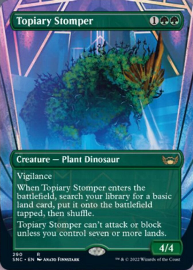 Topiary Stomper (Borderless Alternate Art) [Streets of New Capenna] | Mindsight Gaming