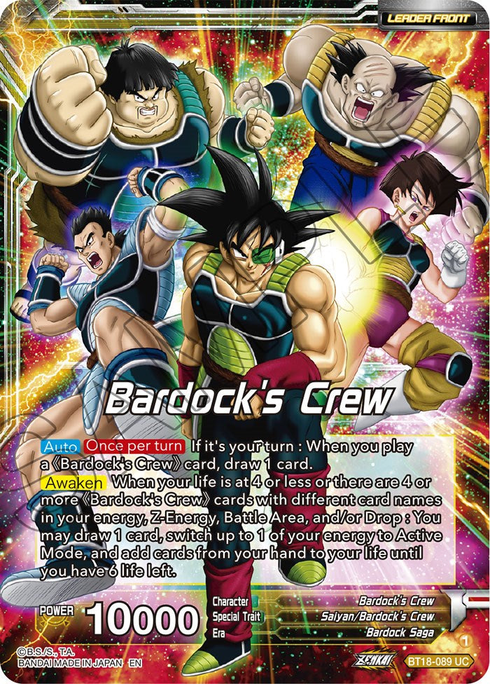 Bardock's Crew // Bardock, Inherited Will (BT18-089) [Dawn of the Z-Legends Prerelease Promos] | Mindsight Gaming