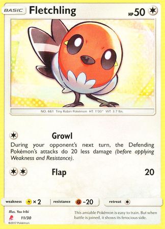 Fletchling (11/30) [Sun & Moon: Trainer Kit - Lycanroc] | Mindsight Gaming