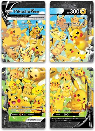 Pikachu V-UNION (Set of 4) [Sword & Shield: Black Star Promos] | Mindsight Gaming