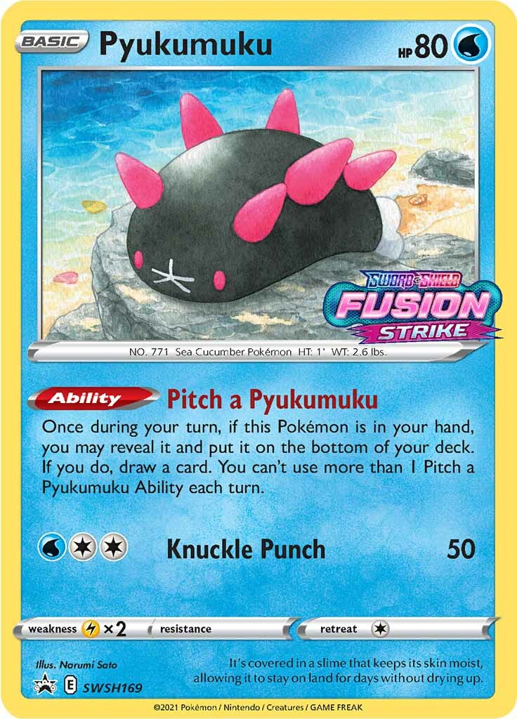 Pyukumuku (SWSH169) (Prerelease Promo) [Sword & Shield: Black Star Promos] | Mindsight Gaming