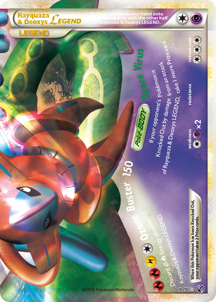 Rayquaza & Deoxys LEGEND (90/90) [HeartGold & SoulSilver: Undaunted] | Mindsight Gaming