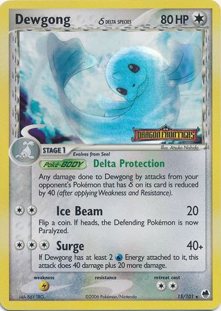 Dewgong (15/101) (Delta Species) (Stamped) [EX: Dragon Frontiers] | Mindsight Gaming