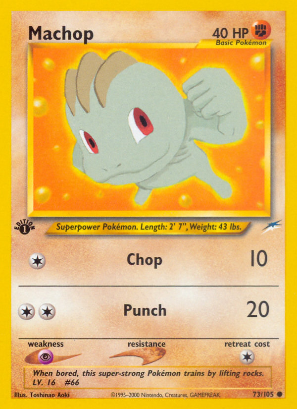 Machop (73/105) [Neo Destiny 1st Edition] | Mindsight Gaming