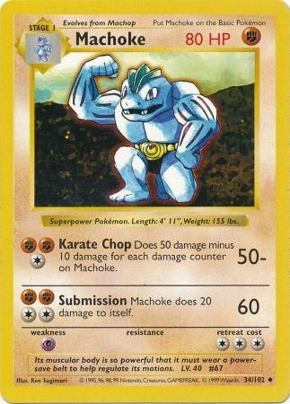 Machoke (34/102) [Base Set Shadowless Unlimited] | Mindsight Gaming