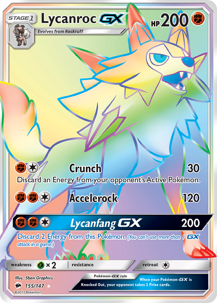 Lycanroc GX (155/147) [Sun & Moon: Burning Shadows] | Mindsight Gaming