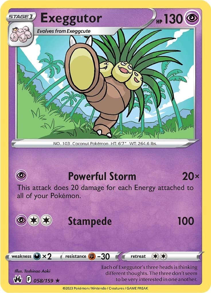 Exeggutor (058/159) [Sword & Shield: Crown Zenith] | Mindsight Gaming