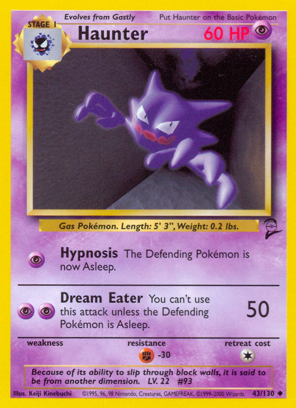 Haunter (43/130) [Base Set 2] | Mindsight Gaming