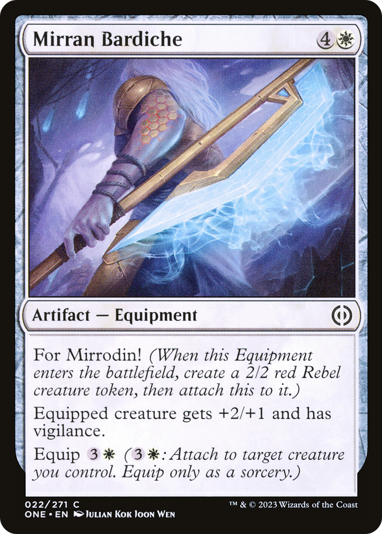 Mirran Bardiche [Phyrexia: All Will Be One] | Mindsight Gaming