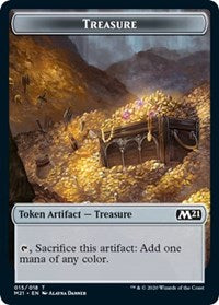 Treasure // Zombie Double-sided Token [Core Set 2021 Tokens] | Mindsight Gaming