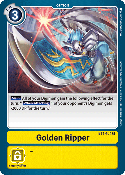 Golden Ripper [BT1-104] [Release Special Booster Ver.1.0] | Mindsight Gaming