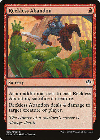 Reckless Abandon [Duel Decks: Speed vs. Cunning] | Mindsight Gaming