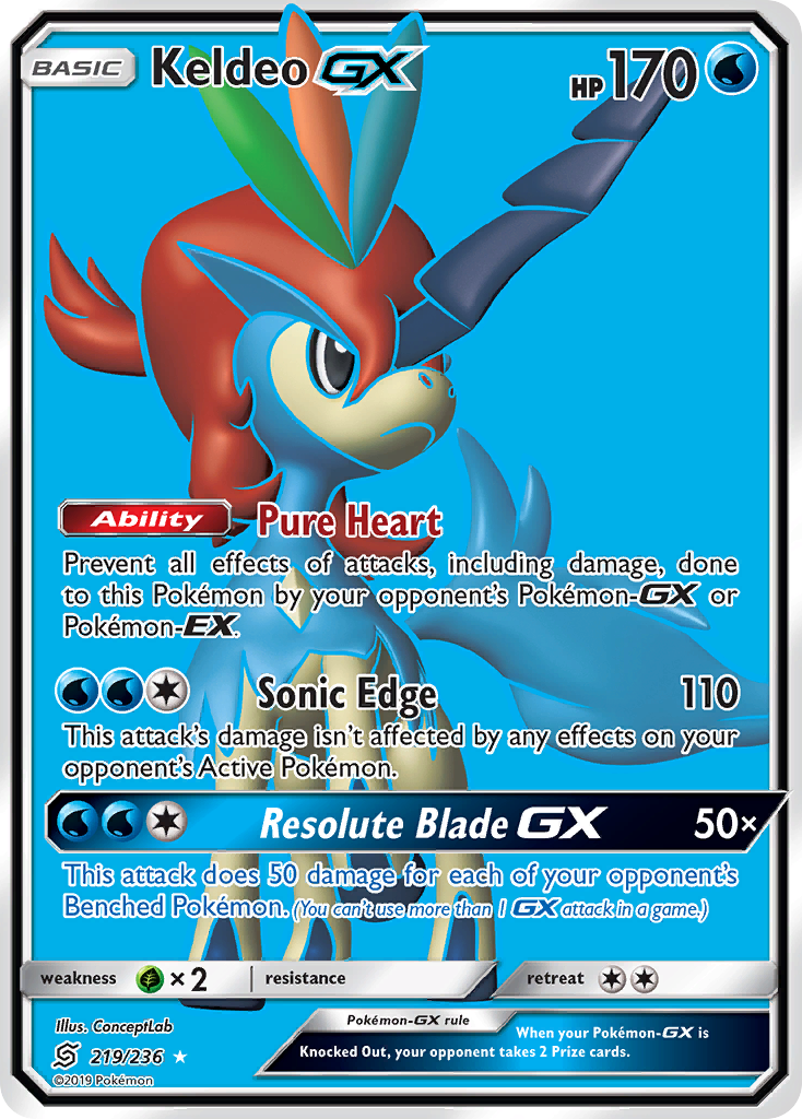 Keldeo GX (219/236) [Sun & Moon: Unified Minds] | Mindsight Gaming