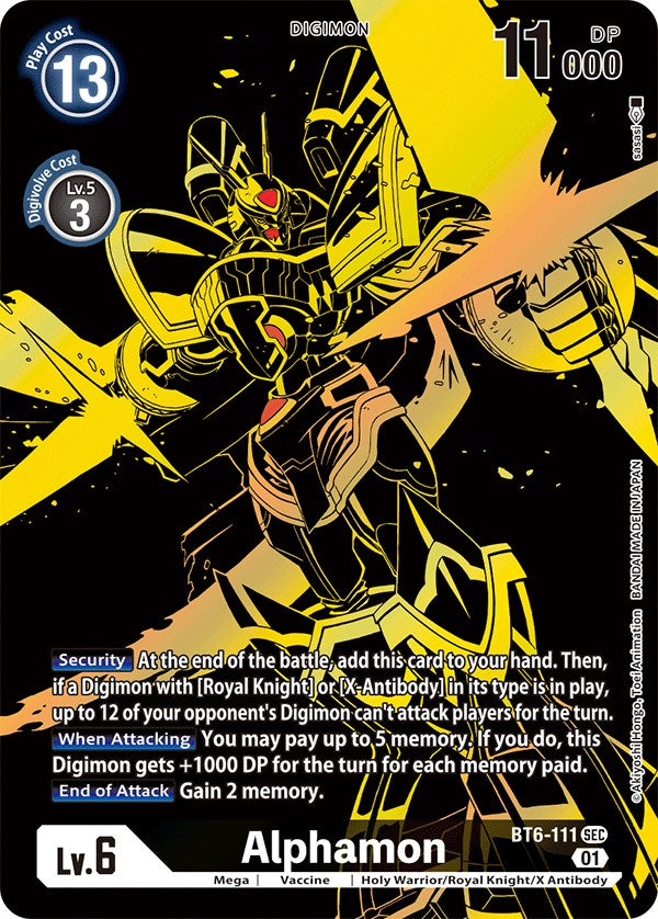 Alphamon [BT6-111] (Alternate Art) (Gold) [Double Diamond Promos] | Mindsight Gaming