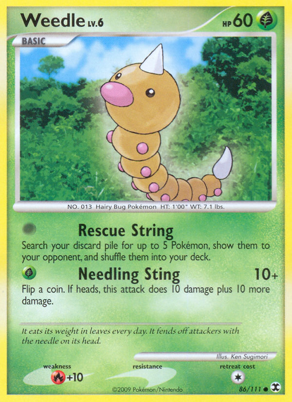 Weedle (86/111) [Platinum: Rising Rivals] | Mindsight Gaming