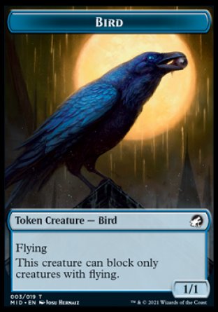 Bird Token [Innistrad: Midnight Hunt Tokens] | Mindsight Gaming