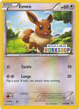 Eevee (63/98) (Build A Bear Workshop Exclusive) [XY: Ancient Origins] | Mindsight Gaming