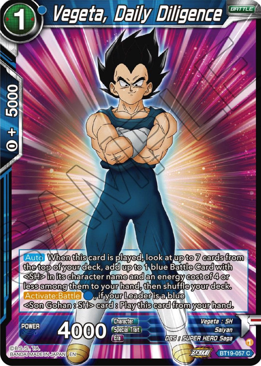 Vegeta, Daily Diligence (BT19-057) [Fighter's Ambition] | Mindsight Gaming