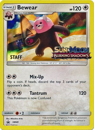 Bewear (SM49) (Staff Prerelease Promo) [Sun & Moon: Black Star Promos] | Mindsight Gaming