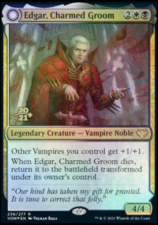 Edgar, Charmed Groom // Edgar Markov's Coffin [Innistrad: Crimson Vow Prerelease Promos] | Mindsight Gaming