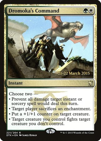 Dromoka's Command [Dragons of Tarkir Promos] | Mindsight Gaming