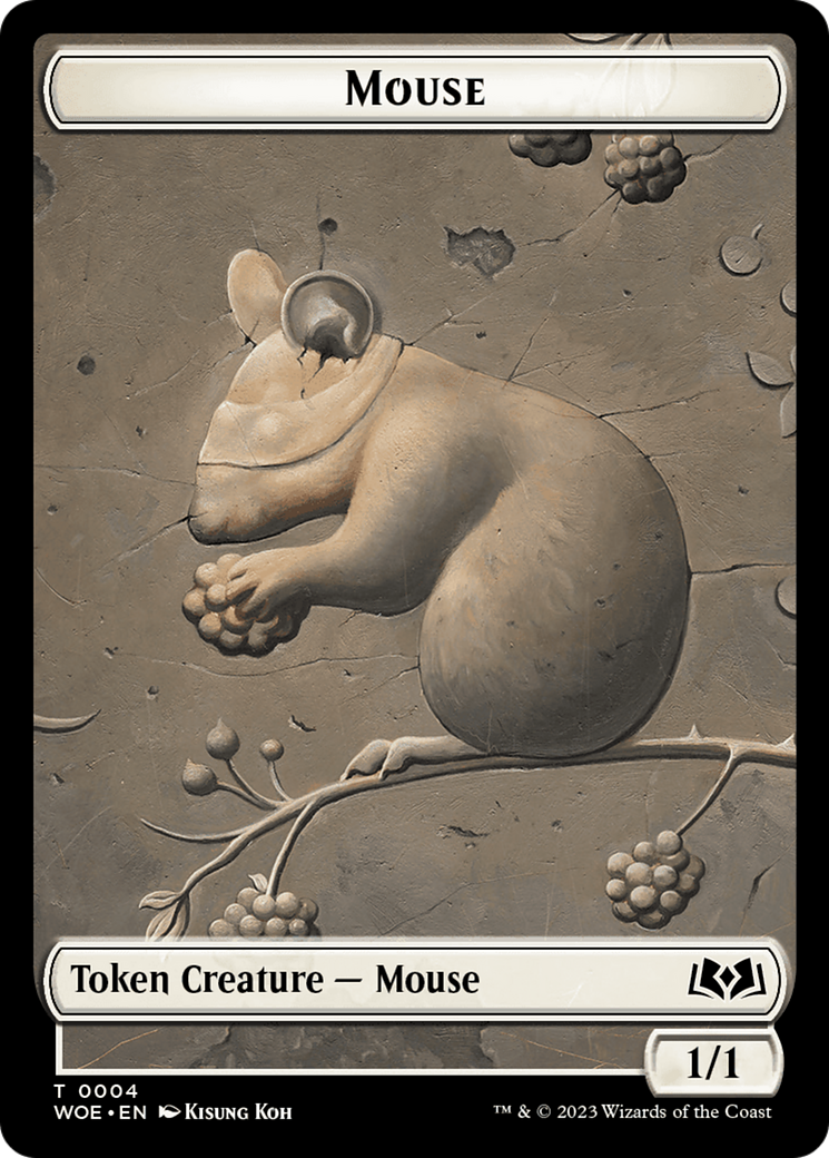 Mouse // Food (0011) Double-Sided Token [Wilds of Eldraine Tokens] | Mindsight Gaming