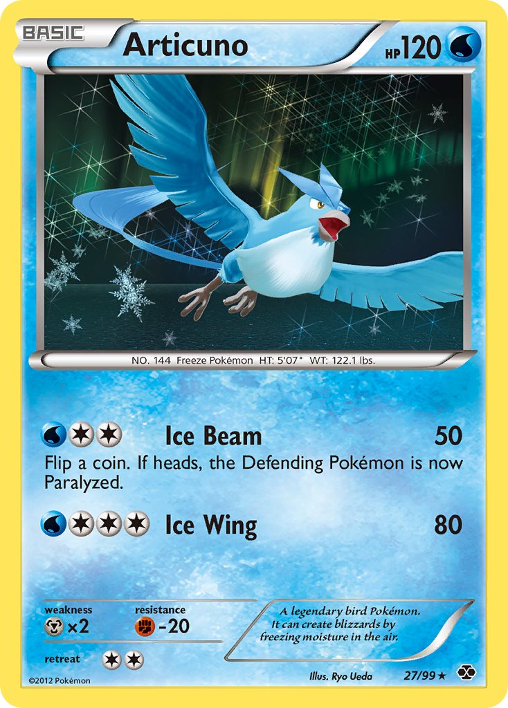 Articuno (27/99) (Blister Exclusive) [Black & White: Next Destinies] | Mindsight Gaming