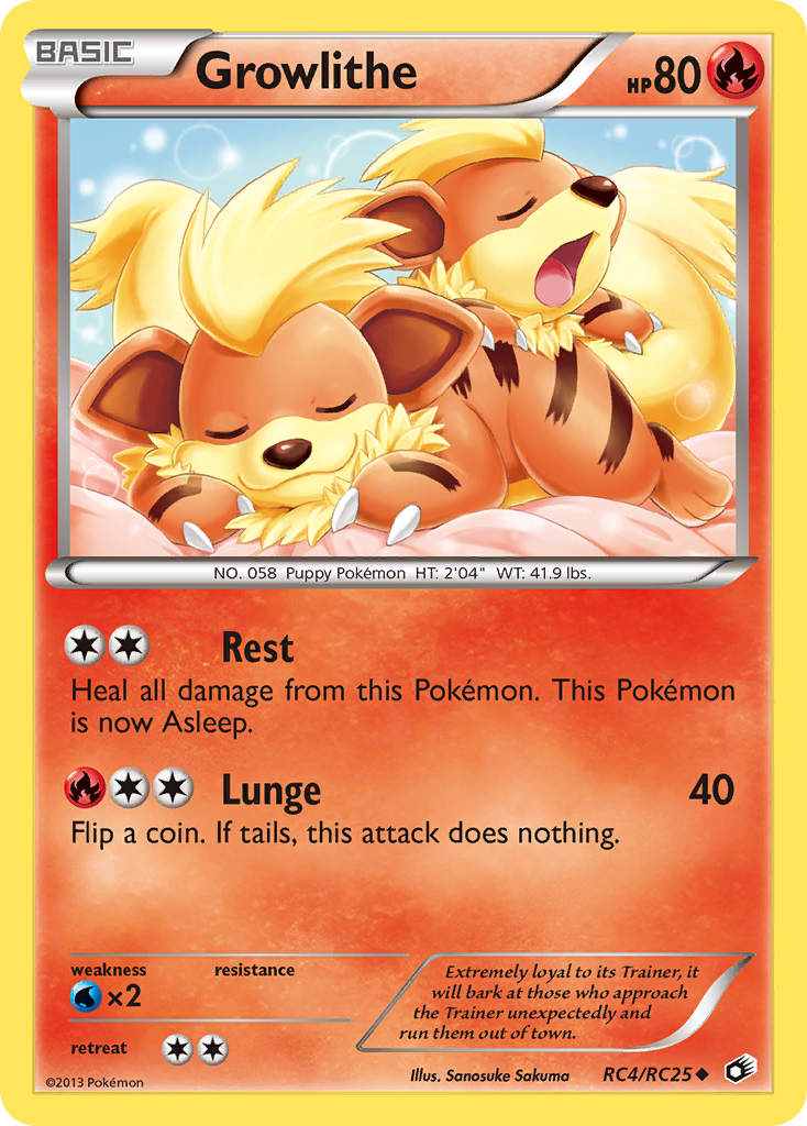 Growlithe (RC4/RC25) [Black & White: Legendary Treasures] | Mindsight Gaming