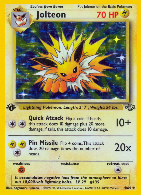 Jolteon (4/64) [Jungle 1st Edition] | Mindsight Gaming