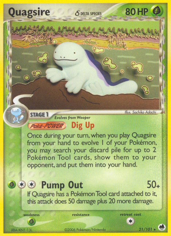 Quagsire (21/101) (Delta Species) [EX: Dragon Frontiers] | Mindsight Gaming