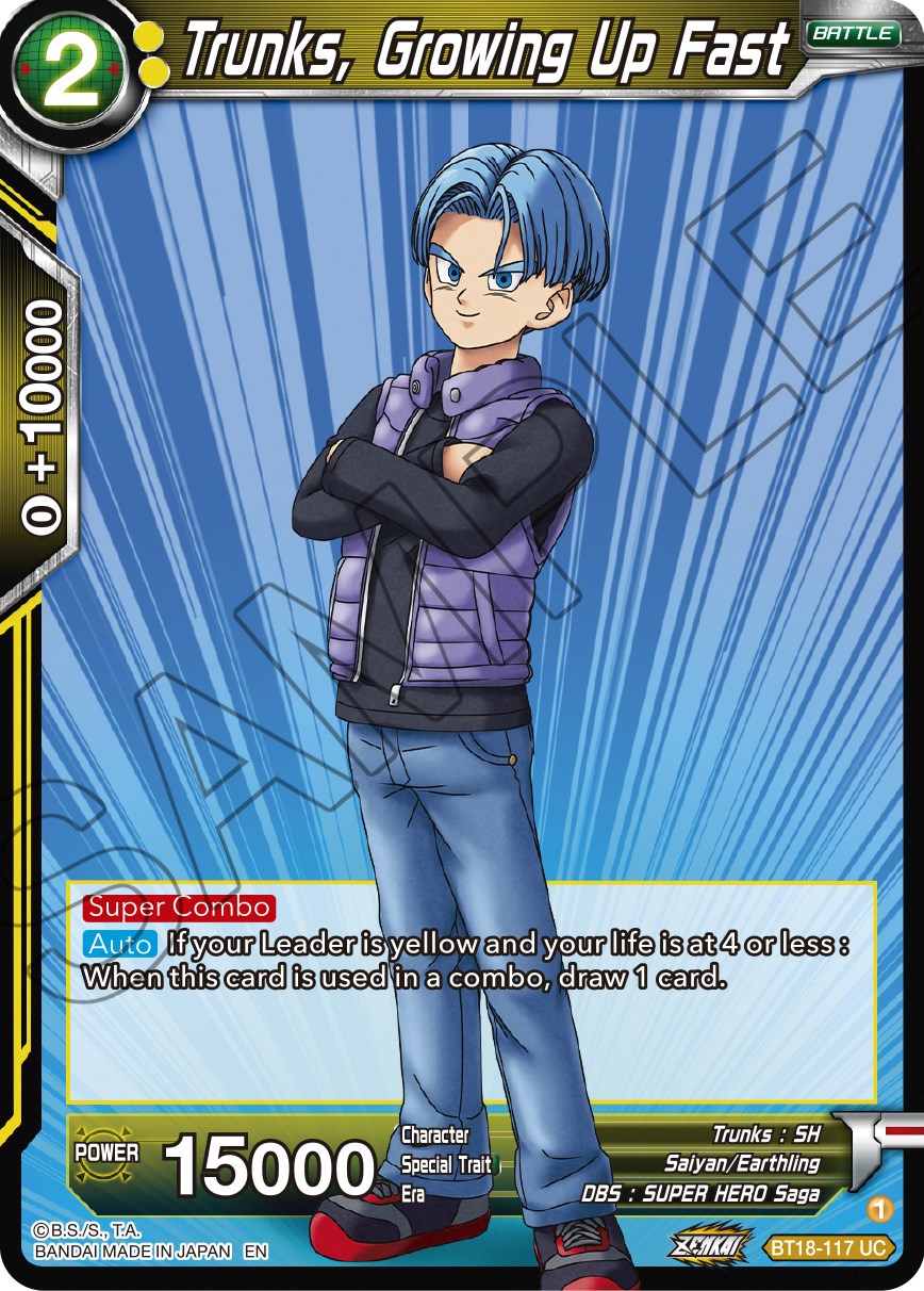 Trunks, Growing Up Fast (BT18-117) [Dawn of the Z-Legends] | Mindsight Gaming