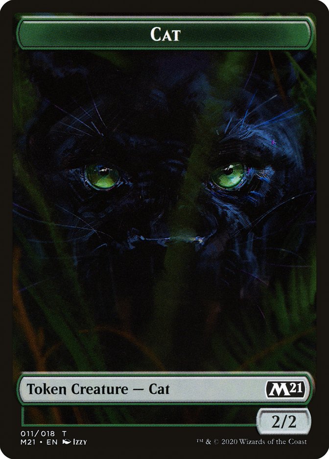 Beast // Cat (011) Double-sided Token [Core Set 2021 Tokens] | Mindsight Gaming