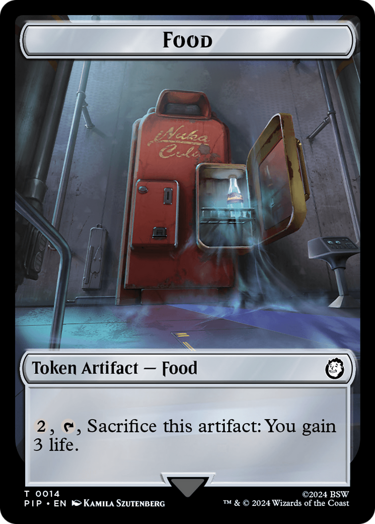 Food (0014) // Soldier (0004) Double-Sided Token [Fallout Tokens] | Mindsight Gaming